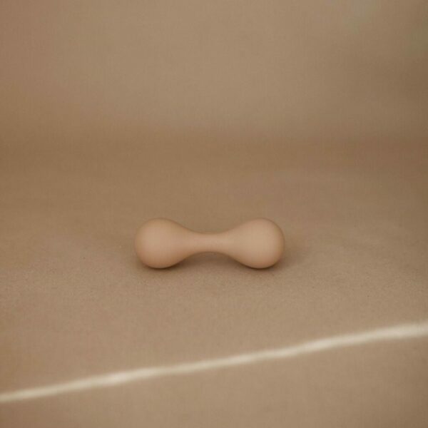 Mushie Rattle Toy Silicone Natural