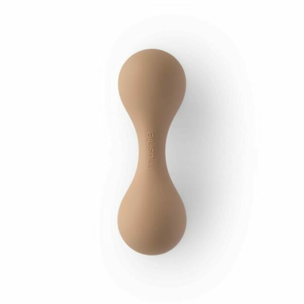 Mushie Rattle Toy Silicone Natural