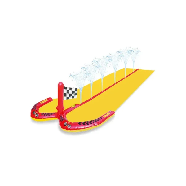 Swim Essentials Racing | Meerkleurige Opblaasbare Waterglijbaan - Afbeelding 4
