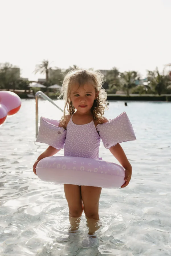 Swim Essentials Leopard | Lila Zwembandjes 0-2 jaar