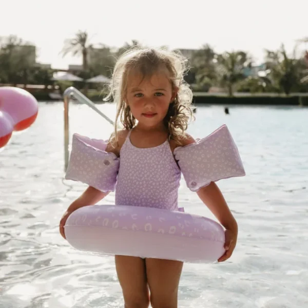 Swim Essentials Leopard | Lila Zwembandjes 0-2 jaar